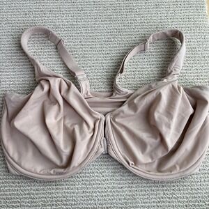 Bare Necessities Front Close Bra Women's 36H Sand Beige unlined underwire